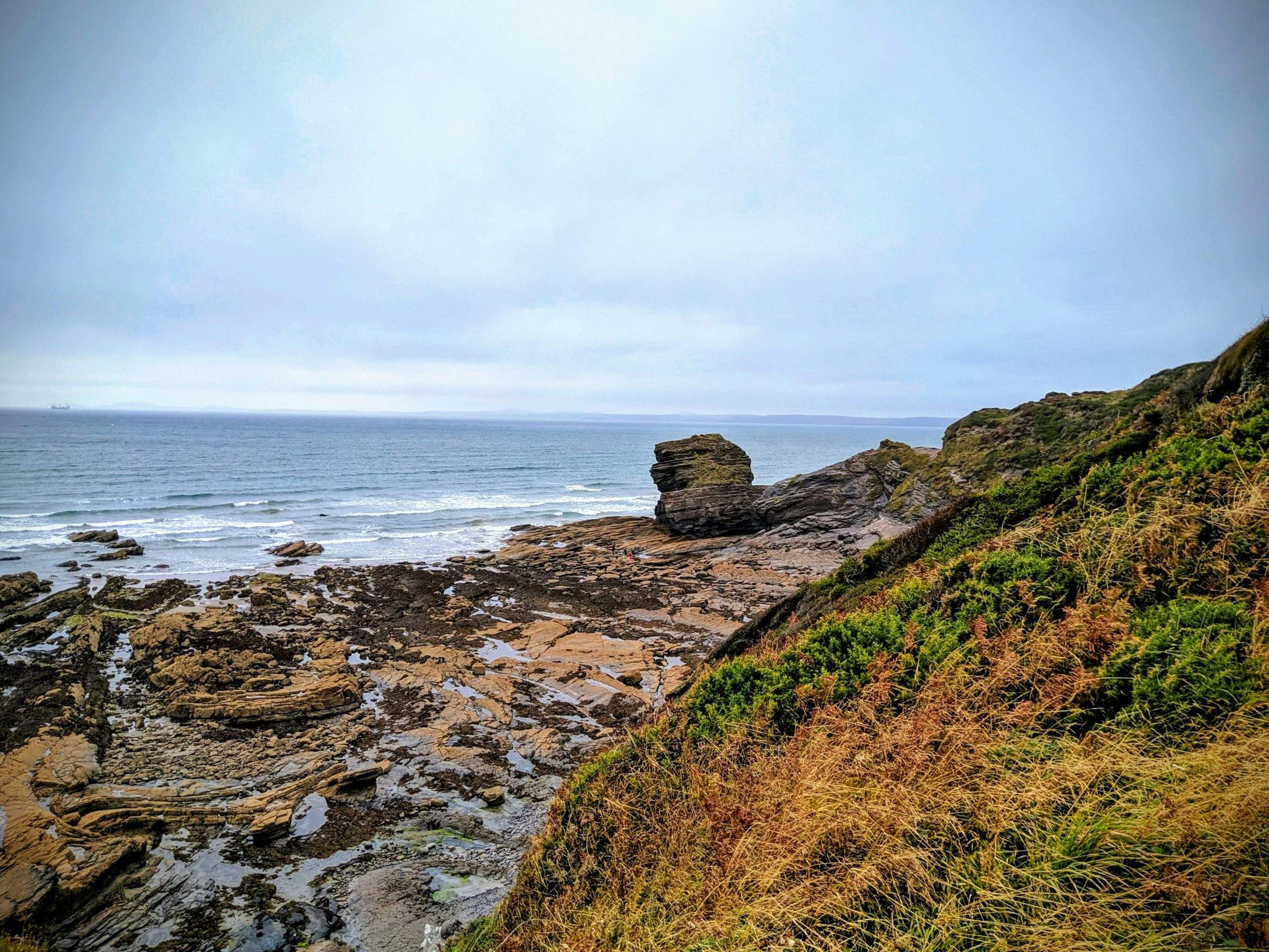 Rugged beach at Broad Haven on the Pembrokeshire coast, Wales